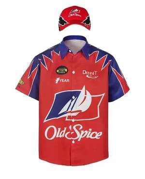 Cal Naughton Jr. shirt and hat set from Talladega Nights. Size medium